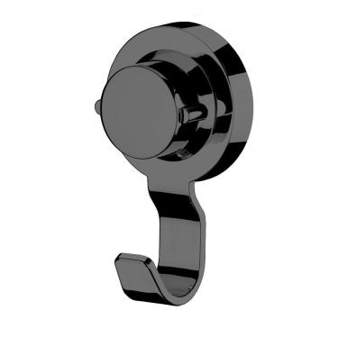 Imagem de Cabide Gancho Multiuso Porta Toalha Com Ventosa Preto Onix - 4054ox Future