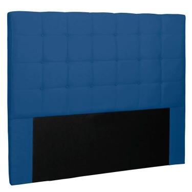 Imagem de Cabeceira Casal 1,40m Verona Suede Azul Marinho