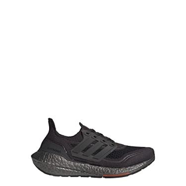 Imagem de adidas Ultraboost 21 (Big Kid) Carbon/Carbon/Solar Red 4.5 Big Kid M