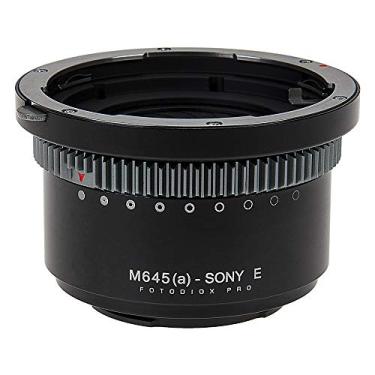 Imagem de Adaptador de montagem de lente Fotodiox Pro IRIS compatível com lentes Mamiya 645 AF/AF-D para câmeras Sony E-Mount