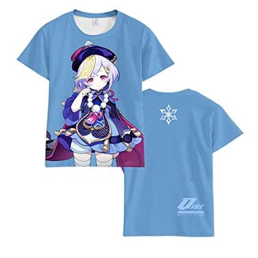 Imagem de Qiqi Shirt Cosplay Cute Funny T-Shirt with Short Sleeve Genshin Impact Tops