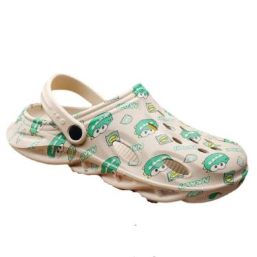 Imagem de SHABADUER Tamancos de verão masculinos e femininos, sapatos de água casuais confortáveis, atacadistas, sapatos de praia, Branco, azul, 12 Women/9 Men