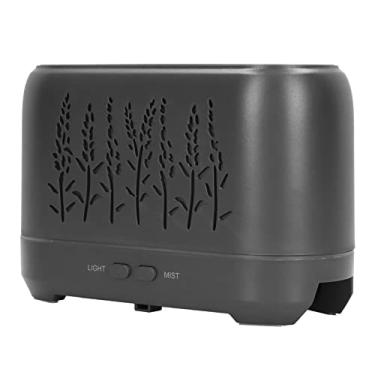 Imagem de Umidificador de aromaterapia, umidificador ultrassônico ultra silencioso com efeito de chama, difusor inteligente de fragrância, luzes LED, desligamento automático, atomizador de ar para quarto, berçário de bebês (preto)