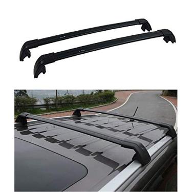 Imagem de UDP 2 peças serve para Honda Vezel HR-V HRV 2015-2020 barra transversal ajustável trilho de teto, bagagem, barra de teto com trava preta