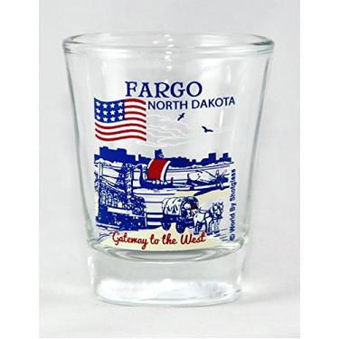 Imagem de Taça de vidro da coleção Great American Cities da Fargo North Dakota