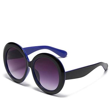 Imagem de Óculos de sol de armação grande redondo fashion óculos de sol feminino fotografia de rua tendência de personalidade, 8, tamanho único