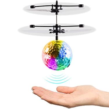 Imagem de Brinquedo de bola voadora mágica - Drone de helicóptero RC de indução infravermelha, LEDs de luz de discoteca, idéia exclusiva de estofados de Natal para crianças e amp; Adultos 2022 Melhores presente