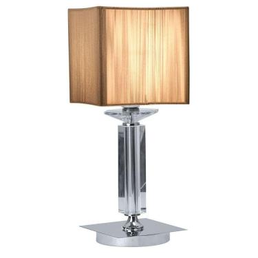 Imagem de Abajur Luminaria Mesa Hefesto Cristal Led Cúpula Prata 18 X