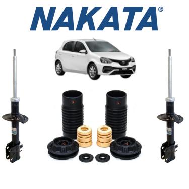Imagem de 2 Amortecedor HG41267 Dianteiro+Kit Batente Etios 2012 2013