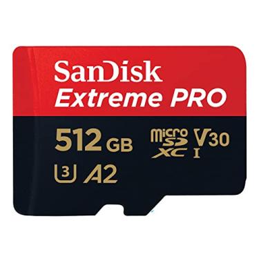 Imagem de SanDisk Cartão 512GB Extreme PRO® microSD™ UHS-I com adaptador C10, U3, V30, A2, 200MB/s leitura 140MB/s escrita SDSQXCD-512G-GN6MA