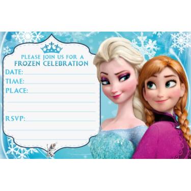 Imagem de Cartas de convites congeladas – 20 convites para festas infantis de aniversário, batidas e temáticas, 10 x 15 cm, estilo cartão postal