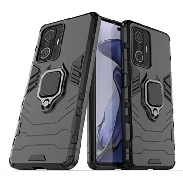 Imagem de Capa para Xiaomi 11T 12T Pro Mi12T 10T Mi 11 Lite 12 12X 12S Ultra Tampa de Telefone à Prova de Choque Suporte de Anel Para-choque traseiro, ANEL PRETO, para Xiaomi Mi 12