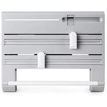 Imagem de Rack De Armazenamento De Cozinha De Montagem Na Parede, Dispensador De Papel De Folha Aderente De Filme Plástico, Cortador De Filme De Lata Multifuncional Com Compartimentos De Armazenamento, Supo