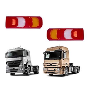 Imagem de PAR LENTE LANTERNA TRASEIRA MB AXOR ACTROS 2017 2018 2019 EM DIANTE LE/LD