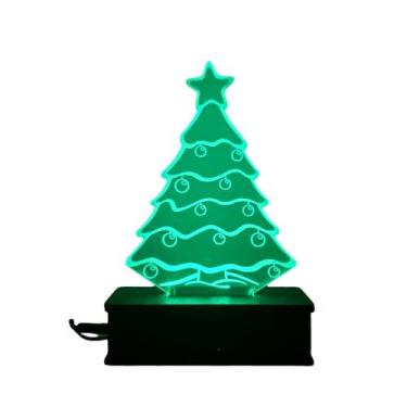 Imagem de Natal Árvore Decoração Papai Noel Luminária Led 16 Cores - Avelar Cria