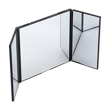 Imagem de Espelho de maquiagem dobrável para automóvel, viseira de sol interior de carro, espelho de pendurar, acessório de corte de cabelo para casa Cae