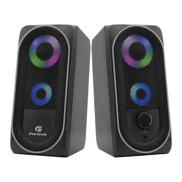 Imagem de Caixa de Som 2.0 Fortrek Blackhawk - 6W RMS - Iluminação LED - Conector P2 - 73403