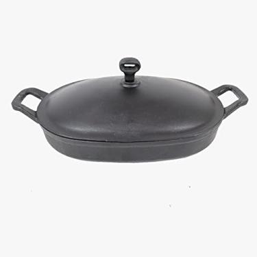 Imagem de Assadeira Oval Com Tampa De Ferro Fundido Com Alças 35x24cm