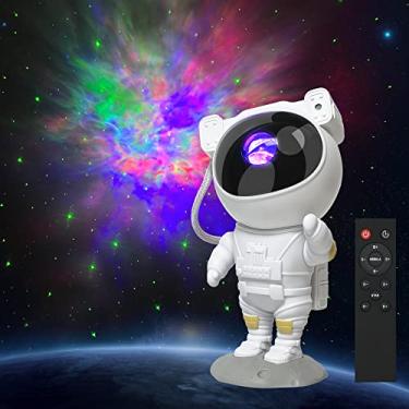 Imagem de Projetor Space Buddy, projetor de luz de astronauta, luzes noturnas de galáxia, galáxia nebulosa com temporizador e controle remoto, decoração de quarto de jogos infantis, Natal, ótimo