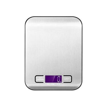 Imagem de balança de cozinha digital de aço inoxidável balança alimentar multifuncional 11 lb 5 kg
