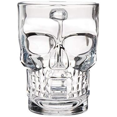 Imagem de Caneca Chopp 380 ml - Caveira, Transparente, Brasfoot