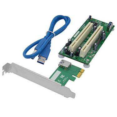 Imagem de Placa adaptador PCI Express para PCI da Jeirdus – Adaptador conversor PCIe para 2 PCI com suporte de baixo perfil/meia altura