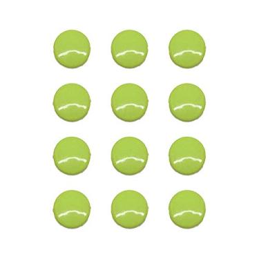 Imagem de Imãs Enfeite de Geladeira e Painel - Botão Verde 12 Unidades