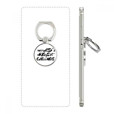 Imagem de World's Okayest Classmate Suporte de anel de telefone para temporada de formatura Suporte de laço ajustável