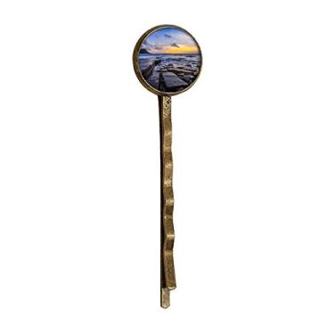 Imagem de Ocean Stone Water Science Nature Picture Retro Metal Hair Bobby Pin Headwear