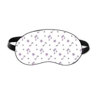Imagem de Purple Small Stars Music Notes Sleep Eye Shield Soft Night Vlindfold Shade Cover
