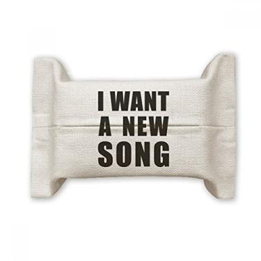 Imagem de Bolsa de linho de algodão para lenços faciais I Want A New Song