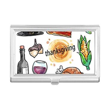 Imagem de Carteira de bolso com estampa de aquarela Happy Thanksgiving Day