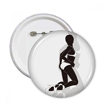 Imagem de Silhueta de biquíni feminina quente, broches, emblema, decoração de roupas, 5 peças, presente