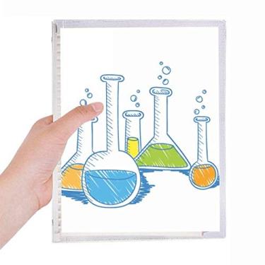 Imagem de Caderno de teste com estampa de química líquida, folha solta, diário recarregável, papelaria