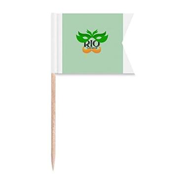 Imagem de Sinalizadores de palitos de barba carnaval Rio Brazil para placa de queijo