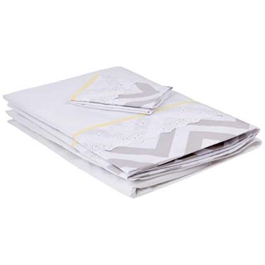 Imagem de Biramar Baby Lencol Berco 3 Pcs Lolli Milk Chevron Amarelo Amarelo