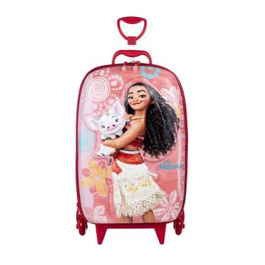 Imagem de Mochila de Rodinhas 3D Maxtoy Princesa Moana Vermelho