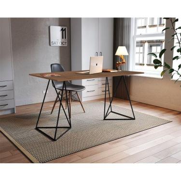 Imagem de Escrivinha Mesa Bela Vista Preto E Tampo Imbuia - Preto