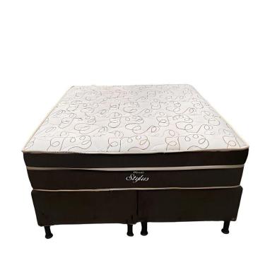 Imagem de Conjunto Box Stylus King 198X198X60 Molas Ensacadas Topázio