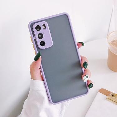 Imagem de Capa de telefone de proteção de câmera para Huawei P40 Pro P30 P20 Mate 30 20 Pro Nova 7SE Pro 6 5 Capa traseira de quadro de TPU macio, lavanda, para huawei P40