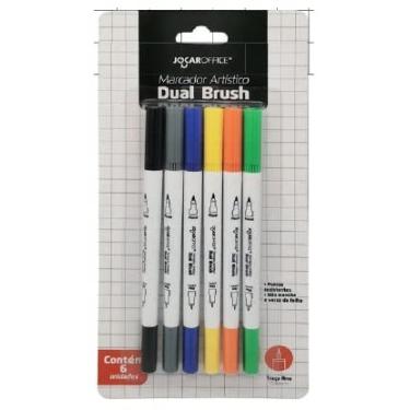 Imagem de Marcador Dual Brush Blister C/6 Und Jocar Office