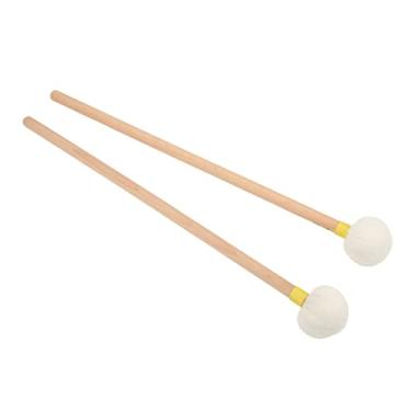 Imagem de Sluffs Tambour à Langue En Acier, Percussions à Maillets Glockenspiel, Bâtons De Percussion, 2 Pieces, Tête En Feutre, Manche En Bois, Kit D'accessoires Pour Instruments(AMARELO)