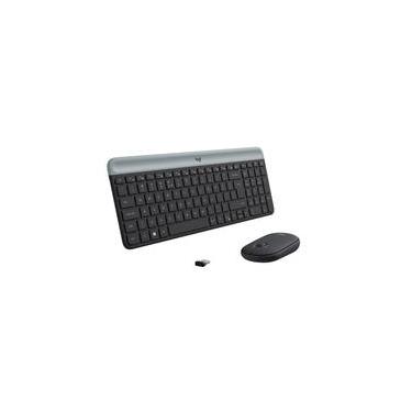 Imagem de Combo Teclado e Mouse sem fio Logitech MK470 com Design Slim, Digitação e Clique Silencioso, Mouse Ambidestro e Pilhas Inclusas - 920-009268