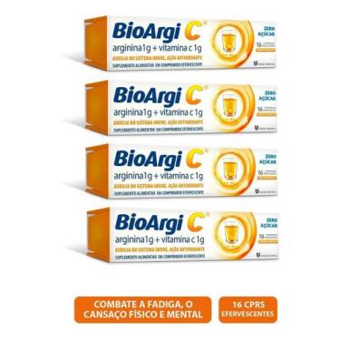 Imagem de Kit 4 Bioargi C Arginina + Vitamina C 16Cps - União Química