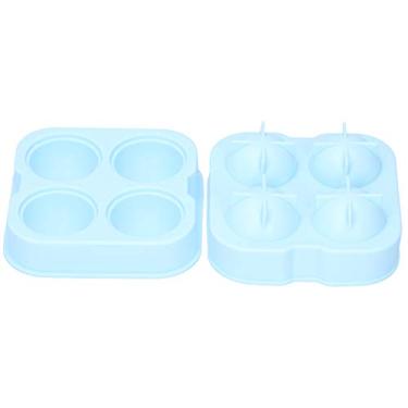 Imagem de Bandeja de Molde para Fazer Bolas de Gelo, Ferramentas Redondas, Esfera de Silicone Com 4 Buracos, Bandeja para Servir Moldes de Resina