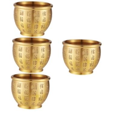 Imagem de Hemobllo 4 Peças Cornucópia Pequena Bacia Do Tesouro Tigela Da Fortuna Decoração De Mesa De Trabalho Decorações De Mesa De Escritório Tigela De Tesouro Chinês Tigela De Oferta De