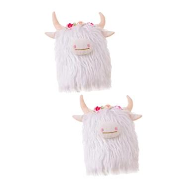 Imagem de Hemobllo 2 Peças Boneca De Iaque Brinquedo De Vaca De Pelúcia De Vaca Realista Vaca De Pelúcia De Vaca De Pelúcia Animal De Pelúcia Estatueta De Touro De Highland Themberchaud Brinquedo