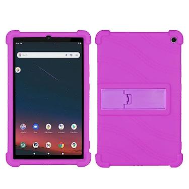 Imagem de QYiiD Capa para Walmart Onn 8 polegadas Gen 3 2022 Modelo: 100071483, capa protetora de silicone leve para crianças macia contra choque para Onn 8 polegadas Gen 3 2022, roxo