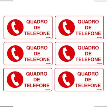 Imagem de Combo 6 Placas De Sinalização Quadro De Telefone 20x10 Ekomunike - X-743 F9e