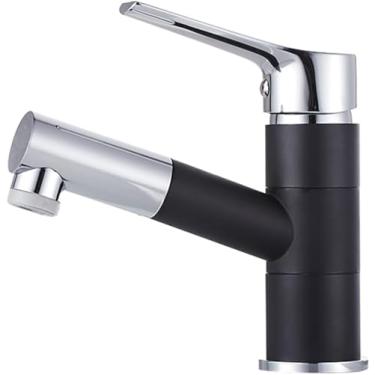 Imagem de Torneiras de lavatório quente e fria, Torneira misturadora de lavatório Pull Out Spray, Torneiras de lavatório, Torneiras giratórias, Pulverizador pull down, Torneiras misturadoras de lavató